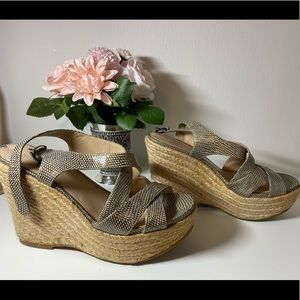 Metallic Platform Sandals — Via Spiga